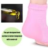 Castor Oil Pack Wrap for Foot, Castor Oil Moisturizing Heel Socks, for Plantar Fasciitis, Cracked Heels - Suitable for Overnight Moisturizing of Feet (Without Essential Oils) (Pink - 2 Pairs) view 2