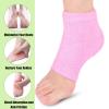 Castor Oil Pack Wrap for Foot, Castor Oil Moisturizing Heel Socks, for Plantar Fasciitis, Cracked Heels - Suitable for Overnight Moisturizing of Feet (Without Essential Oils) (Pink - 2 Pairs) view 3
