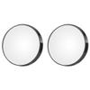 2Pcs Compact Round Magnifying Makeup Mirror with Suction Cups - 10X & 15X Magnification for Travel and Beauty - Portable 3.46 Inch Black Cosmetic Tool view 1