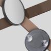 2Pcs Compact Round Magnifying Makeup Mirror with Suction Cups - 10X & 15X Magnification for Travel and Beauty - Portable 3.46 Inch Black Cosmetic Tool view 2
