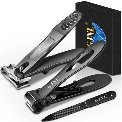 2026 Toenail Clippers for Thick Nails for Seniors - Popular German Nail Clippers for Men 360 & 17mm Wide Open Toenail Clippers, Ultra Sharp Nail Clippers Set with Nail File for Seniors Women