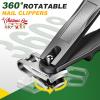 2026 Toenail Clippers for Thick Nails for Seniors - Popular German Nail Clippers for Men 360 & 17mm Wide Open Toenail Clippers, Ultra Sharp Nail Clippers Set with Nail File for Seniors Women view 4