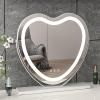 Vanity Mirror With Lights, Heart Shaped Vanity Mirror With LightsLED Makeup Mirror, Lighted Mirror With Dimmable 3 Modes, Touch Screen Control Vanity Mirror White, 360-Degree Rotation ( Color : White view 1