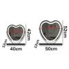 Vanity Mirror With Lights, Heart Shaped Vanity Mirror With LightsLED Makeup Mirror, Lighted Mirror With Dimmable 3 Modes, Touch Screen Control Vanity Mirror White, 360-Degree Rotation ( Color : White view 2