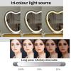 Vanity Mirror With Lights, Heart Shaped Vanity Mirror With LightsLED Makeup Mirror, Lighted Mirror With Dimmable 3 Modes, Touch Screen Control Vanity Mirror White, 360-Degree Rotation ( Color : White view 4