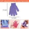12 Pcs Exfoliating Bath Gloves,Deep Scrubbing Dead Skin Shower Gloves for Beauty Spa Massage Skin Shower Body Scrubber and Suitable for Men,Women view 2