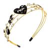 mokkia Mother's Day Headband for Women - Love Heart Enamel and Rhinestone Jeweled Hair Accessories, Gift for Moms view 1