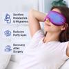 2PCS Cold Eye Mask: Cooling Eye Mask for Puffy Eyes, Headache, Migraines Relief - Cold Compress for Dark Circles, Tired Eyes, After Surgery - Reusable Gel Ice Pack, Weighted Sleep Mask(Black,Purple) view 2