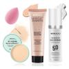 Color Changing Foundation,Non-Greasy Loose Setting Powder Long Lasting Moisturizing BB Cream for Women,Full Coverage Liquid Foundation Face Primer Base Makeup Set with Makeup Sponge view 1