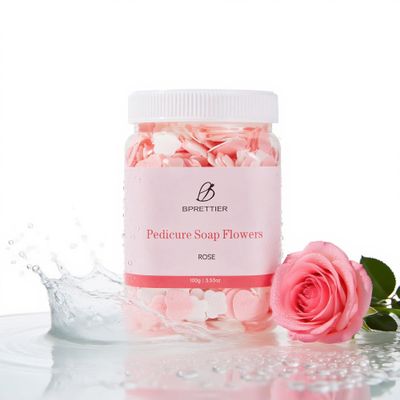 BPrettier Pedicure Soap Flowers Foot Soak Petals Sheet for Softens Dead Skin Moisturizing Relaxing Spa Feet Birthday Pedi Nail Party (Rose)