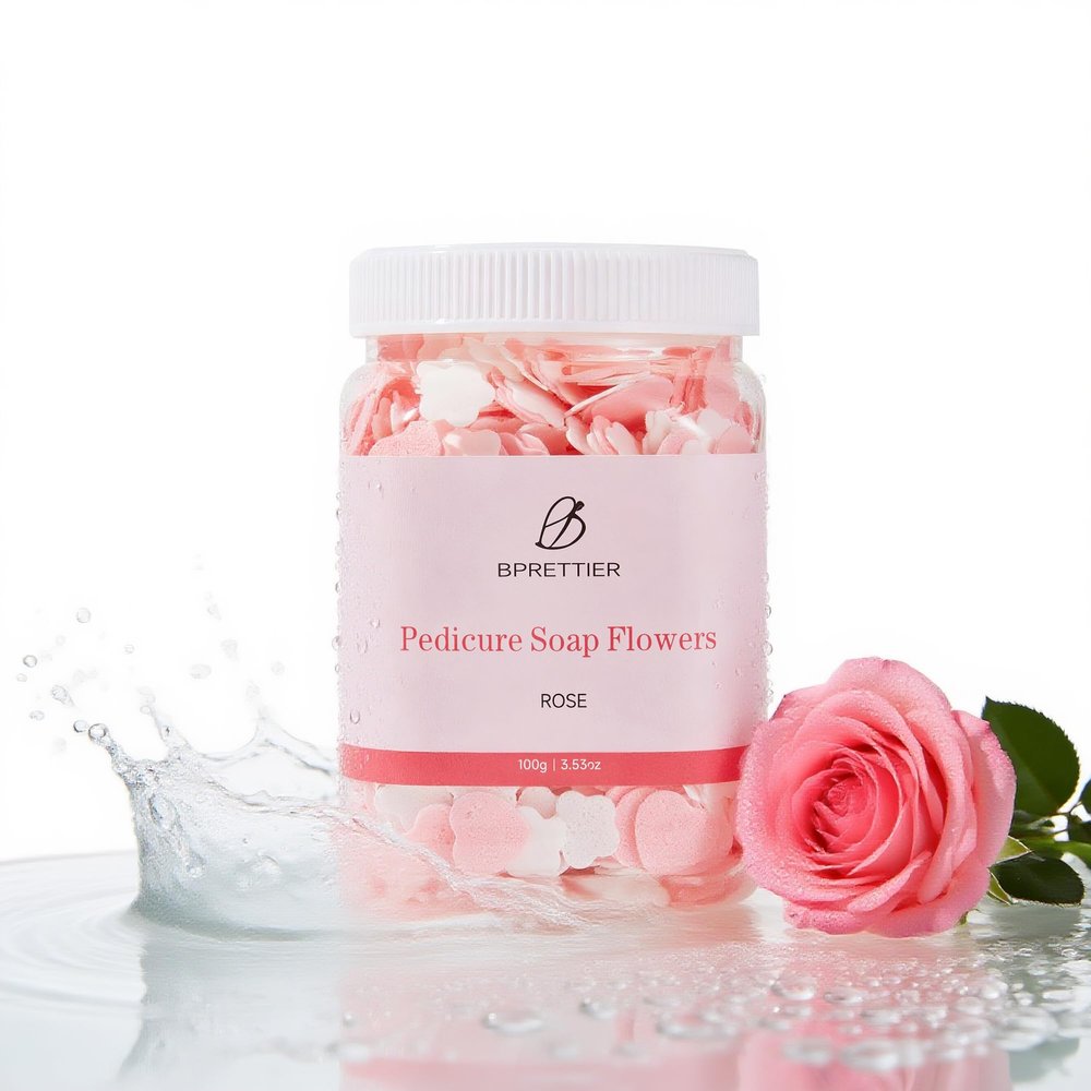 BPrettier Pedicure Soap Flowers Foot Soak Petals Sheet for Softens Dead Skin Moisturizing Relaxing Spa Feet Birthday Pedi Nail Party (Rose)