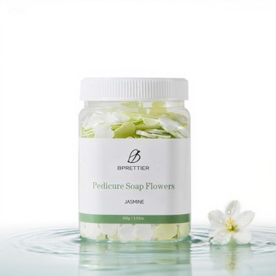 BPrettier Pedicure Soap Flowers Foot Soak Petals Sheet for Softens Dead Skin Moisturizing Relaxing Spa Feet Birthday Pedi Nail Party (Jasmine)