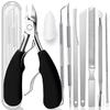 10-Pack Ingrown Toenail Tool, Toenail File and Lifters, Professional Surgical Stainless Steel Ingrown Toenail Tool- Safe Nail Cleaning Treatment Pedicure Tools Kit Under view 1