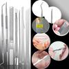 10-Pack Ingrown Toenail Tool, Toenail File and Lifters, Professional Surgical Stainless Steel Ingrown Toenail Tool- Safe Nail Cleaning Treatment Pedicure Tools Kit Under view 4