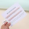 Press on Nails Medium Oval Aurora False Nails Artificial Acrylic Nails Glitter Sequins Gold Foil Design Fake Nails 24Pcs Full Cover Glossy Reusable Coffin Nails Glue on Nails for Women view 3