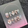 Handmade Nail Wearing and Real Shot Angel Wings Nail Patch Detachable and Reusable (Size : S) view 1