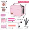 PODAHO Large Smell Proof Bag with 10 Accessories, Premium Organizers Box Case with Combination Lock, Portable Containers Pouch, Great Gift for Women, (Pink Set) view 3
