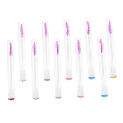 HAKIDZEL 10pcs Eyelash Extension Applicator Eyebrow Brush Tube Lash Spoolies Easy to Use Portable Lightweight