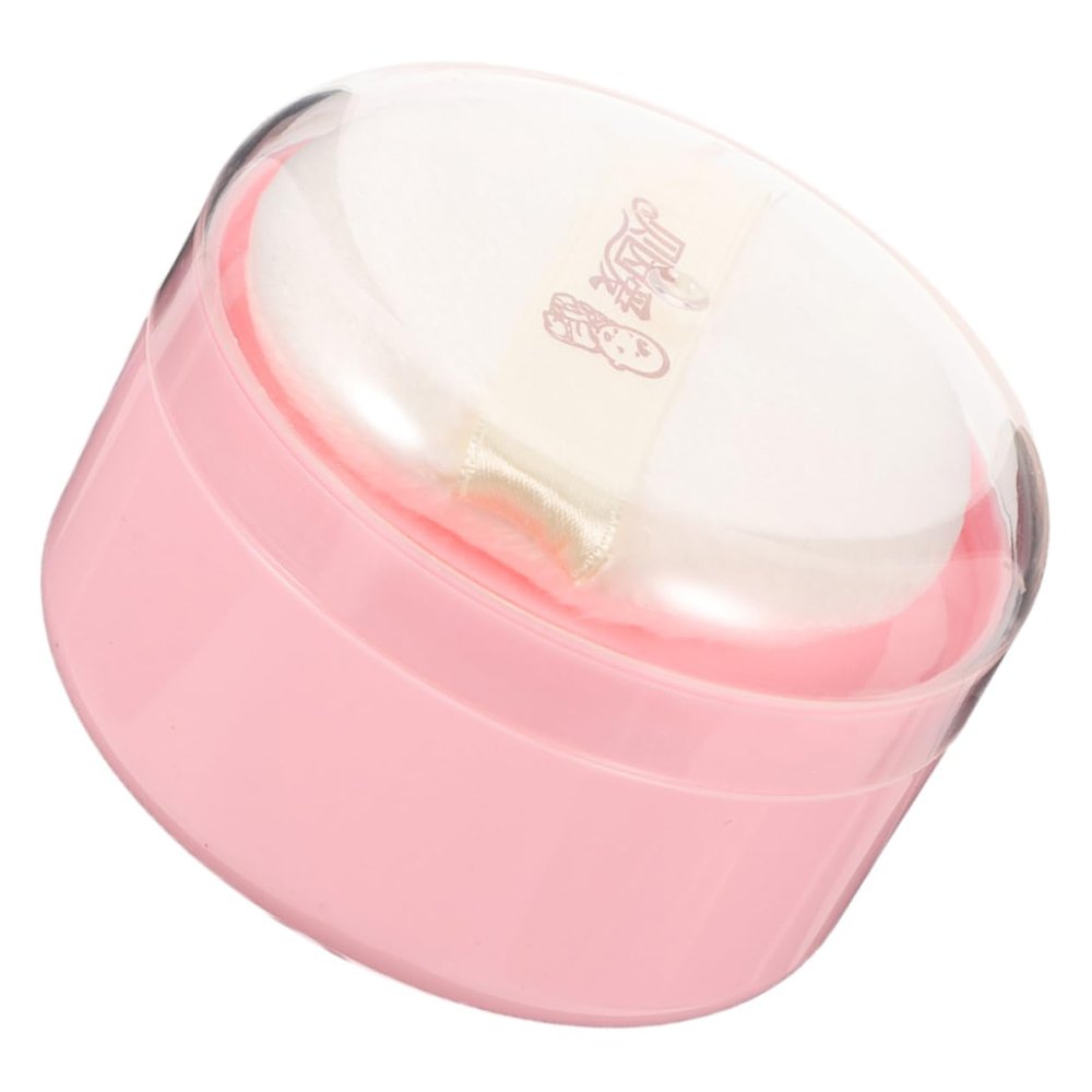 Baby Powder Container with Puff: Plastic Empty Body Powder Container Puff Box with Powder Puff - Baby Powder Puff Case Powder Puff Container with Puff Loose Powder Pufffor Home and Travel