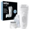 Braun Silk-pil 5 Epilator, Hair Removal Device, Women Shaver & Trimmer, Wet and Dry, Includes Shaver Head and Trimmer Comb, SE5-041, Grey view 1