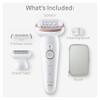 Braun Epilator Silk-pil 9, Hair Removal Device, Women Shaver & Trimmer, Pivoting Head, Wet and Dry Epilator, Includes Shaver Head and Trimmer Comb, SES9-030 view 2