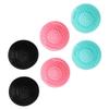 Ipetboom 6pcs Silicone Brush Cleaning Pads Handheld Makeup Brush Scrubbers for Effortless Cosmetic Tool Cleaning Creative Rinsing Cushion and Green view 1