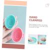Ipetboom 6pcs Silicone Brush Cleaning Pads Handheld Makeup Brush Scrubbers for Effortless Cosmetic Tool Cleaning Creative Rinsing Cushion and Green view 2