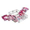 Caboodles Neat Freak Train Case, Watercolor | 6-Tray Cosmetic Organizer with Locking Latch view 2