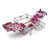 Caboodles Neat Freak Train Case, Watercolor | 6-Tray Cosmetic Organizer with Locking Latch view 3