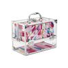 Caboodles Neat Freak Train Case, Watercolor | 6-Tray Cosmetic Organizer with Locking Latch view 4