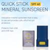 Brush On Block Quick Stick SPF 40, Mineral Sunscreen Stick, UVA/UVB Protection, Water Resistant, Hawaii Compliant, Reef Friendly, 0.63 oz view 2