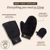 Self Tanning Mitt Applicator Set  3-in-1 Velvet Mitts, Exfoliating Glove & Face Body Tanner Mitts for Streak-Free Tan, Reusable Self Tanner Mitt Kit for Lotion, Mousse & Spray view 3