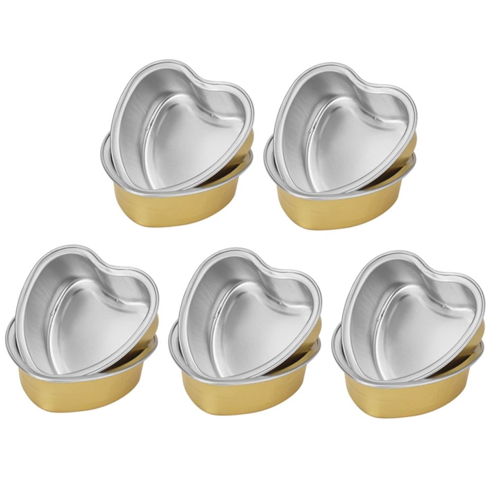 BRIGHTFUFU 10pcs Aluminum Foil Wax Melting Bowls - Wax Bean Containers for Hair Removal for Home Salon Use for Paraffin Treatment