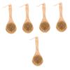 NOLITOY 5pcs Exfoliating Bath Brush Wooden Handle Design for Body Scrubbing and Massaging Soft Bristles for Gentle Cleaning for Shower Use view 1