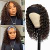 Punmasa Headband Wig Human Hair Deep Wave Chocolate Brown Headband Wigs for black women Glueless Wigs Human Hair Machine Made 150% Density headband wig human hair with Headbands (14Inch) view 3