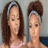 Punmasa Headband Wig Human Hair Deep Wave Chocolate Brown Headband Wigs for black women Glueless Wigs Human Hair Machine Made 150% Density headband wig human hair with Headbands (14Inch) view 4