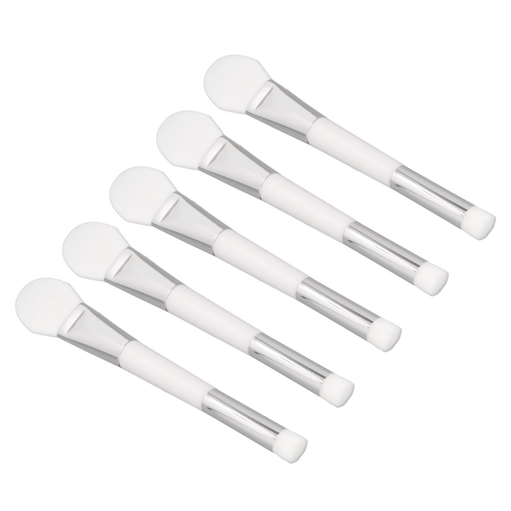 5pcs Double Headed Mask Brush 2 in 1 Silicone Mask Applicator Blackhead Remover for Home Beauty Salon