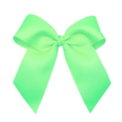 WEBB DIRECT2U Girls Large 6" Grosgrain Knotted Hair Bow with Tails on Alligator Clip (Mint Green)