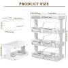 7 code Coffee Pod Holder with 6 Drawers, 3-Tier Holder, Large Capacity Compatible with 80 Big or 108 Small Vertuoline Pods, Storage Drawer for Home, Office, Kitchen Counter Organizer, white view 2