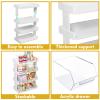 7 code Coffee Pod Holder with 6 Drawers, 3-Tier Holder, Large Capacity Compatible with 80 Big or 108 Small Vertuoline Pods, Storage Drawer for Home, Office, Kitchen Counter Organizer, white view 3
