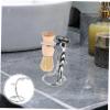 MAGICLULU 3pcs Shaving Holder Stand Stainless Steel and Brush Rack with Non- Base for Men Special Shaped Design for Various Shaving Tools Bathroom Decor and Prolongs Tool Life view 4