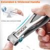 Heavy Duty Slanted Nail Clippers for Thick Nails - Wide Opening, Ultra Sharp Ingrown Toenail Clippers for Seniors view 3