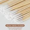 400PCS Pointed Cotton Swabs with Storage Case - 4 inch Microblading Precision Tip Cotton Swabs with Wooden Sticks - for Makeup, Tattoo Permanent Supplies view 2
