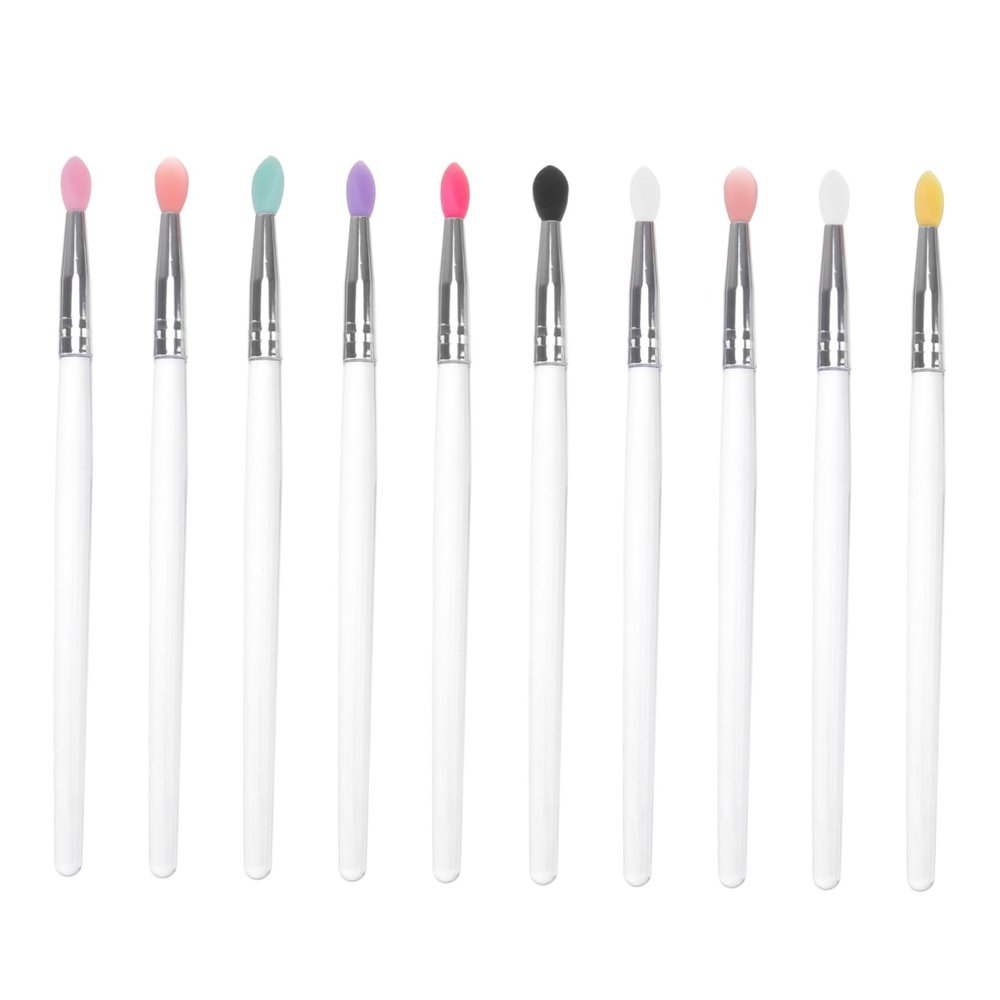 MAGICLULU 10pcs Women Makeup Brush Lightweight Eyeshadow and Lip Brushes with Transparent Handle for Eye Makeup and Daily Use for Travel and Everyday Applications