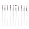 MAGICLULU 10pcs Women Makeup Brush Lightweight Eyeshadow and Lip Brushes with Transparent Handle for Eye Makeup and Daily Use for Travel and Everyday Applications view 1