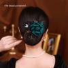 Ball Hair Clips, Flower Hair Bun Rollers for Long Thick Hair, Hand Embroidered Designs for Women, Easy Snap Roll Accessories (6Pcs) view 4