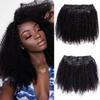 VTAOZI Afro Kinky Curly Clip in Hair Extensions Real Human Hair for Black Women Brazilian Kinky Curly Human Hair Clip in Extensions 7Pcs with 18Clips 120G/Set Natural Black 22 Inch view 1