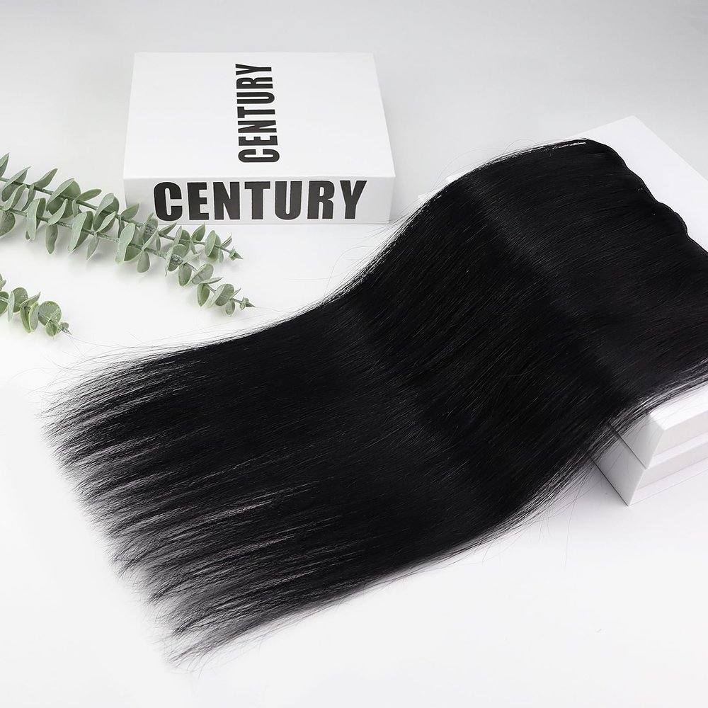 Full Shine Black Weft Hair Extensions Human Hair Full Head Sew in Human Hair Extensions