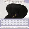 Full Shine Black Weft Hair Extensions Human Hair Full Head Sew in Human Hair Extensions view 4