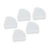 5pcs Makeup Sponge Holder Case, Plastic Makeup Container Case for Bead Capsules, Triangle Powder Puff Storage Box with Transparent Lid view 1